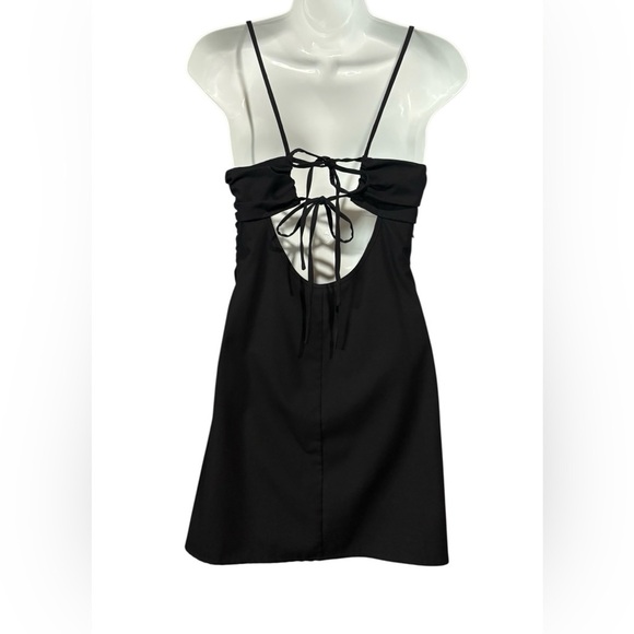 ZARA, Black Mini Dress With Adjustable Open Back, Small - Picture 7 of 11